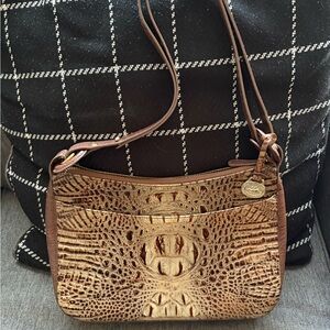 Brahmin Crocodile Embossed Shoulder Bag